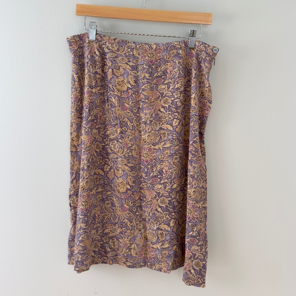 Sigrid Olsen Purple Floral A-Line Skirt - Picture 1 of 6